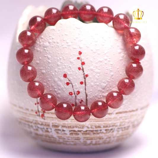 Natural  strawberry crystal bracelet 7A pigeon Red strawberry crystal bracelet