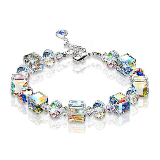 Block crystal bracelet sparkles AB color exquisite luxury fashion bracelet